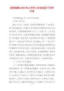 老君坡镇2025年上半年工作总结及下半年计划