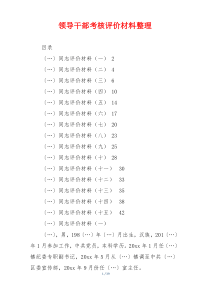 领导干部考核评价材料整理