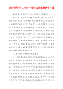 消防系统个人2025年述职述责述廉报告4篇