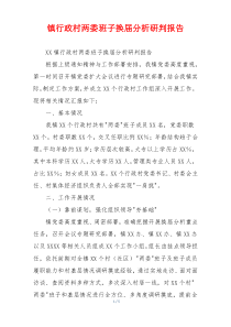 镇行政村两委班子换届分析研判报告