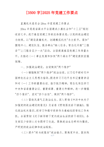 [3500字]2025年党建工作要点