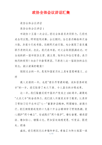 政协全体会议讲话汇集