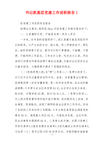 书记抓基层党建工作述职报告1