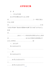 点评讲话汇集