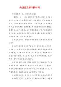 先进党支部申报材料1