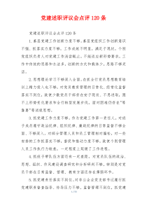 党建述职评议会点评120条