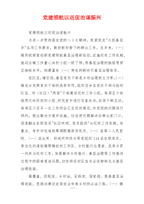 党建领航以巡促治谋振兴