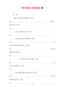党支部工作总结汇集
