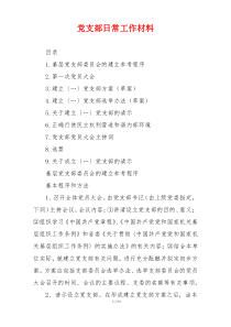 党支部日常工作材料