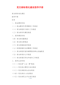 党支部标准化建设指导手册