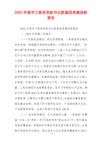 2025年度市工商局党组书记抓基层党建述职报告