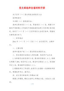 党支部选举全套材料手册
