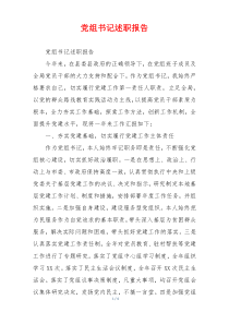 党组书记述职报告