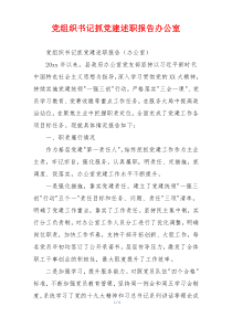 党组织书记抓党建述职报告办公室