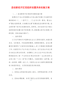 县创新经开区党组织设置具体实施方案