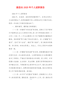 副县长2025年个人述职报告