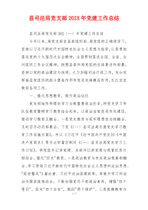 县司法局党支部202X年党建工作总结