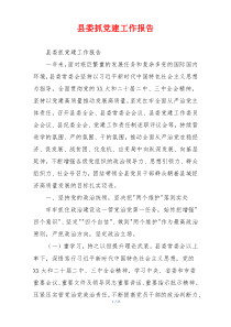 县委抓党建工作报告