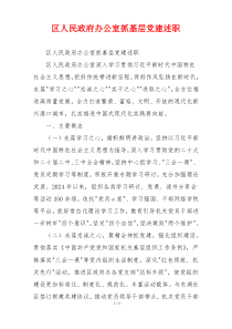 区人民政府办公室抓基层党建述职