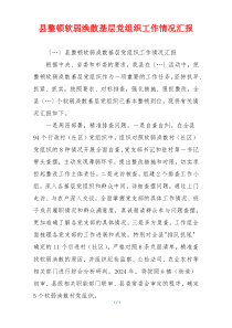 县整顿软弱涣散基层党组织工作情况汇报