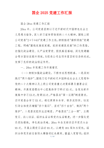 国企2025党建工作汇报
