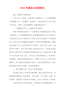 2025年副县长述职报告