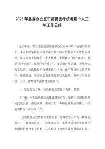2025年县委办公室干部提拔考核考察个人三年工作总结