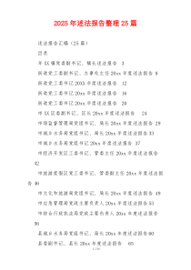 2025年述法报告整理25篇