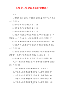 在督查工作会议上的讲话整理4