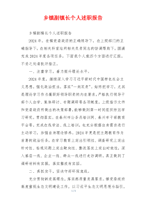乡镇副镇长个人述职报告