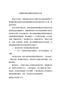 专题集中整治问题销号情况的汇报