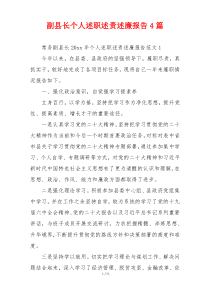 副县长个人述职述责述廉报告4篇