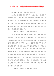 区委常委、宣传部长述职述廉述学报告