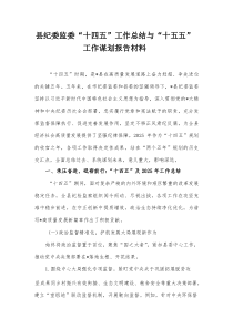 县纪委监委“十四五”工作总结与“十五五”工作谋划报告材料
