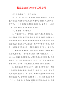 村党总支部202X年工作总结