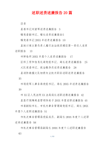 述职述责述廉报告20篇