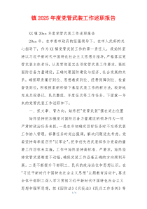 镇2025年度党管武装工作述职报告