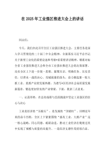 在2025年工业强区推进大会上的讲话