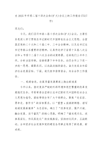 在2025年市委二届十四次全体（扩大）会议上的工作报告