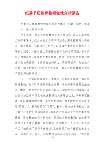 纪委书记教育整顿党性分析报告