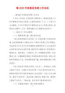 镇2025年度基层党建工作总结
