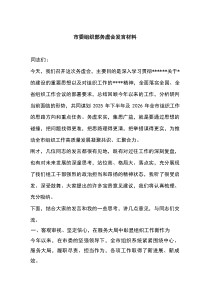 市委组织部务虚会发言材料