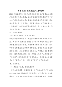 X镇2025年安全生产工作总结