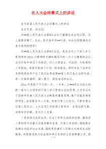 在人大会闭幕式上的讲话