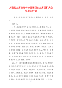 文联副主席在省书协五届四次主席团扩大会议上的讲话