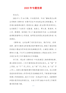 2025年专题党课