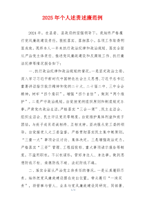 2025年个人述责述廉范例