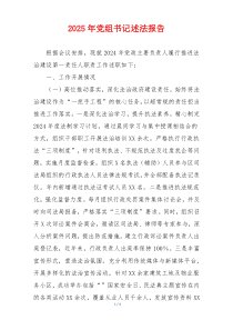 2025年党组书记述法报告