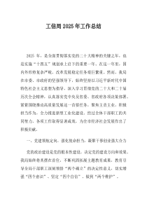 工信局2025年工作总结