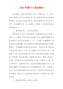 2025年度个人述法报告